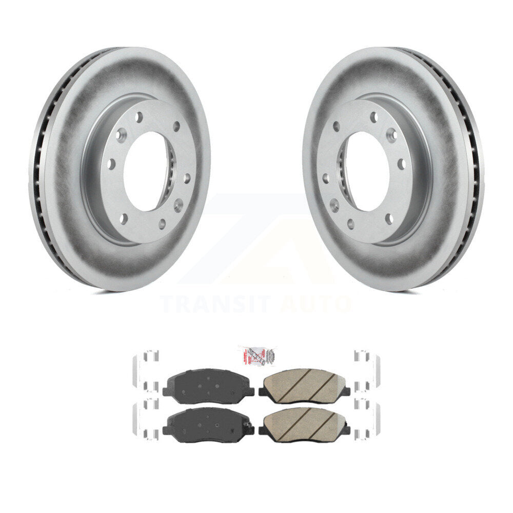 Front Coated Disc Brake Rotors And Ceramic Pads Kit For Kia Sedona Hyundai Entourage KGA-100673