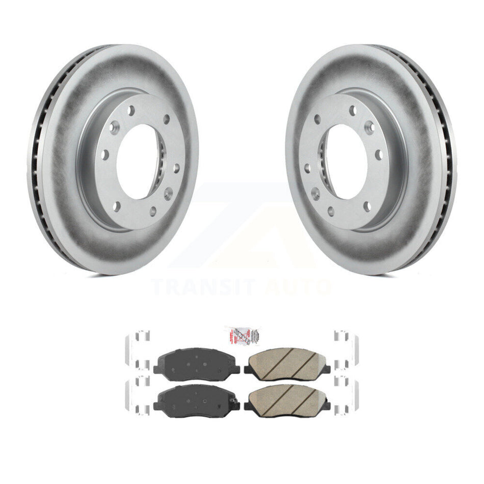 Front Coated Disc Brake Rotors And Ceramic Pads Kit For Kia Sedona Hyundai Entourage KGA-100673