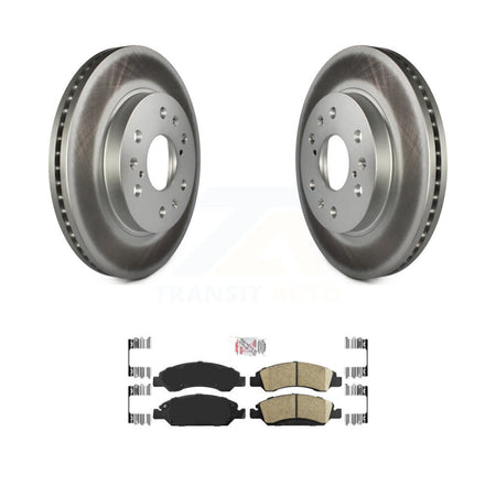 Front Coated Brake Rotor Ceramic Pad Kit For GMC Sierra 1500 Chevrolet Silverado Cadillac KGA-100687