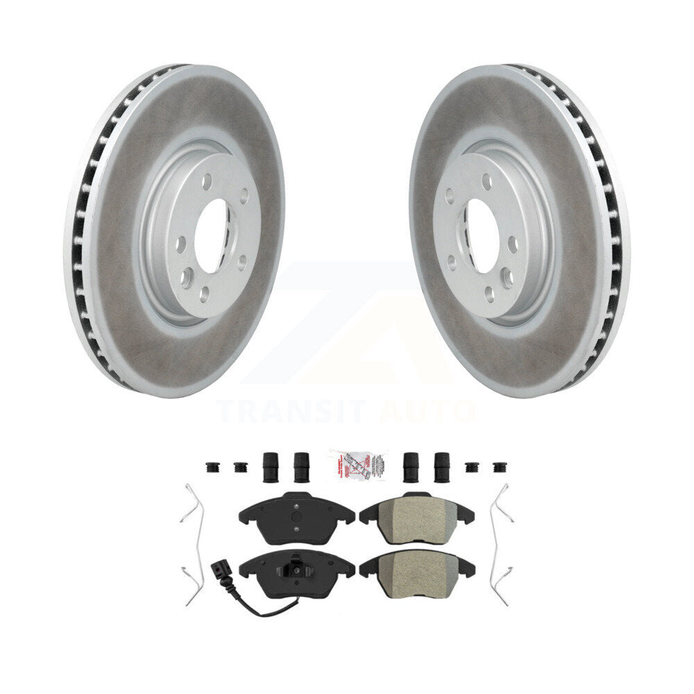 Front Coated Disc Brake Rotors And Semi-Metallic Pads Kit For Volkswagen CC KGA-100696