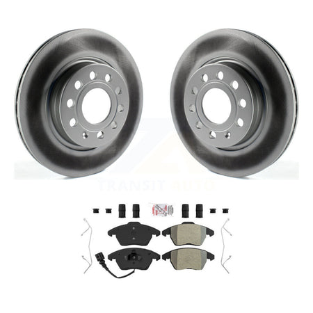 Front Coated Disc Brake Rotors & Semi-Metallic Pad Kit For Volkswagen GTI Audi A3 Quattro KGA-100703
