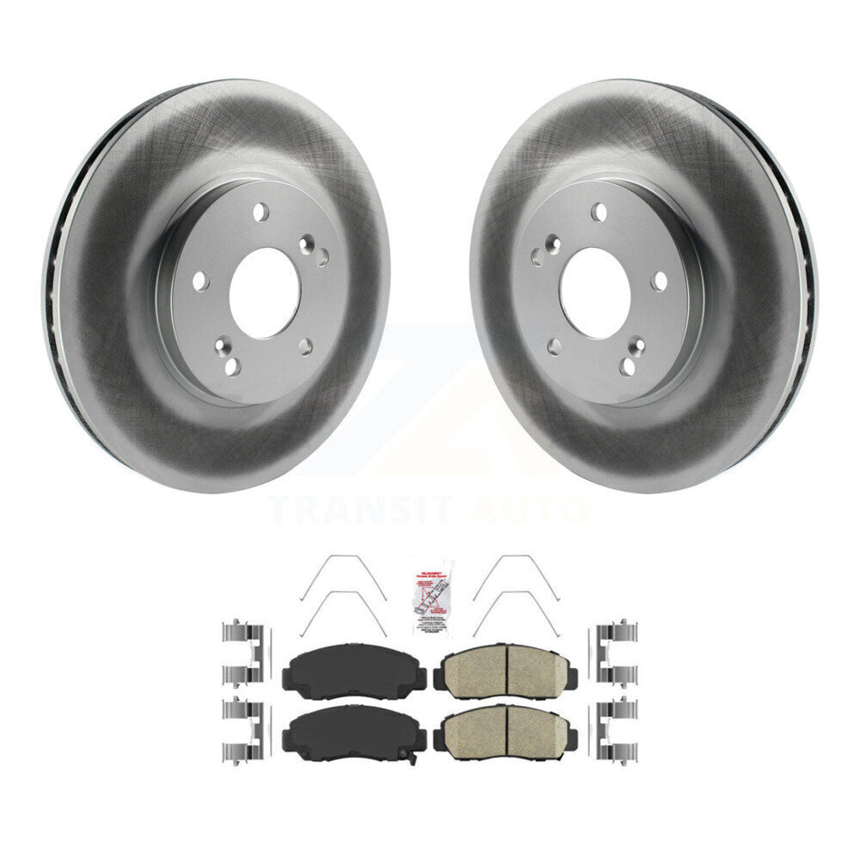 Front Coated Disc Brake Rotors And Ceramic Pads Kit For Honda Accord KGA-100723