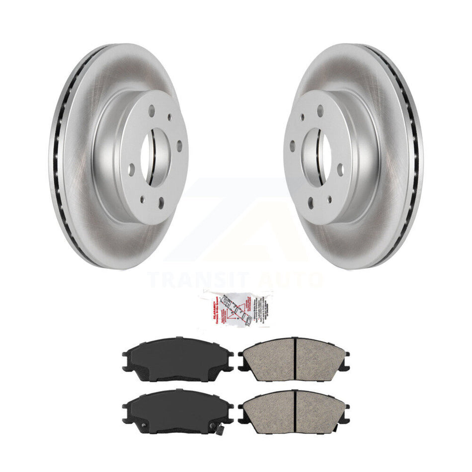 Front Coated Disc Brake Rotors And Semi-Metallic Pads Kit For 2000-2005 Hyundai Accent KGA-100730