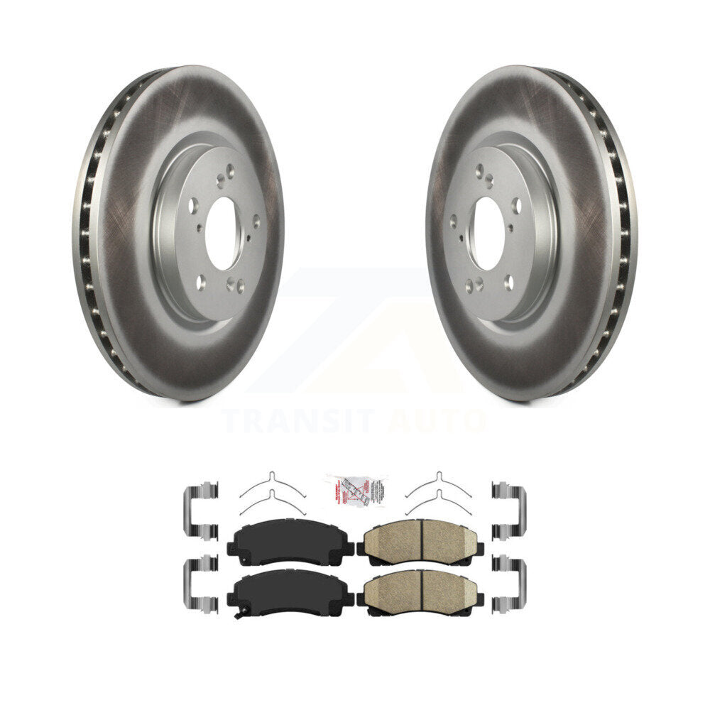 Front Coated Disc Brake Rotors And Ceramic Pads Kit For 2006-2014 Honda Ridgeline KGA-100743