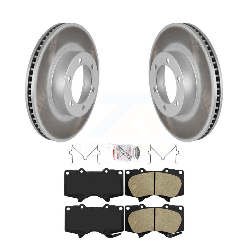 Front Coated Disc Brake Rotors And Ceramic Pads Kit For Toyota 4Runner Lexus GX470 KGA-100744
