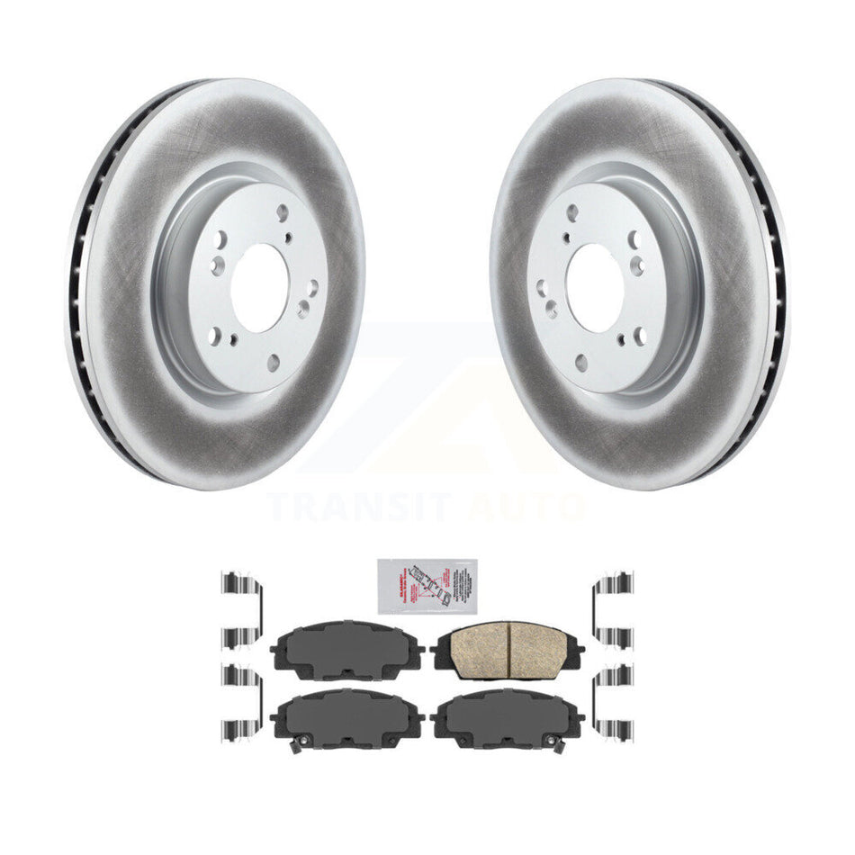 Front Coated Disc Brake Rotors And Ceramic Pads Kit For Honda Civic Acura CSX RSX KGA-100780