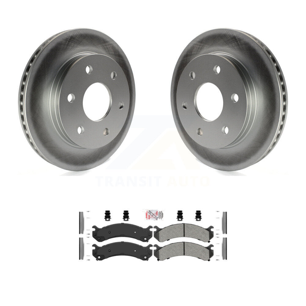 Front Coated Brake Rotor Semi-Metallic Pad Kit For 2006 Chevrolet Express 2500 GMC Savana KGA-100788