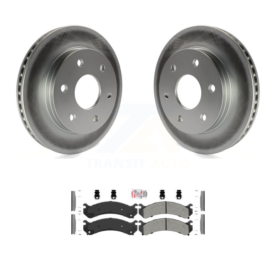 Front Coated Brake Rotor Semi-Metallic Pad Kit For 2006 Chevrolet Express 2500 GMC Savana KGA-100788