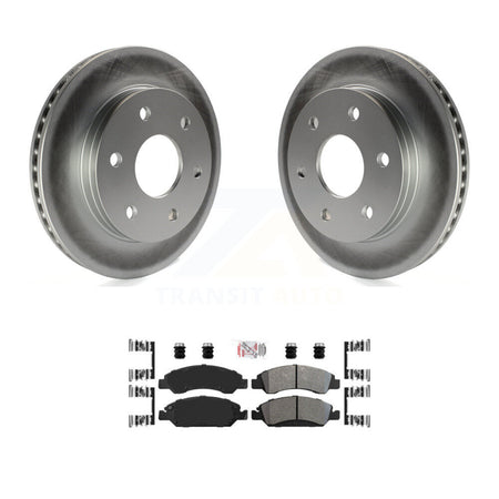 Front Coated Brake Rotors Semi-Metallic Pad Kit For 2007 GMC Sierra 1500 Disc rear brakes KGA-100796