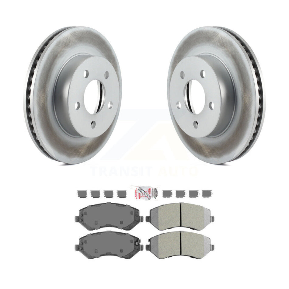 Front Coated Disc Brake Rotors And Semi-Metallic Pads Kit For 2002-2007 Jeep Liberty KGA-100797