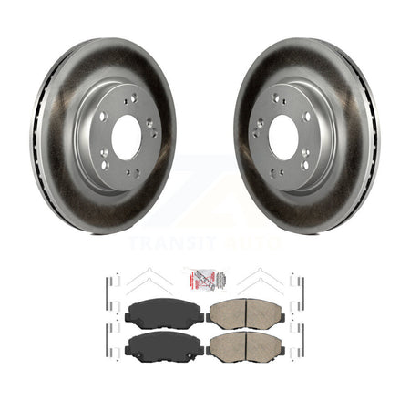 Front Coated Disc Brake Rotors And Ceramic Pads Kit For 2013 Acura ILX 2.0L KGA-100810