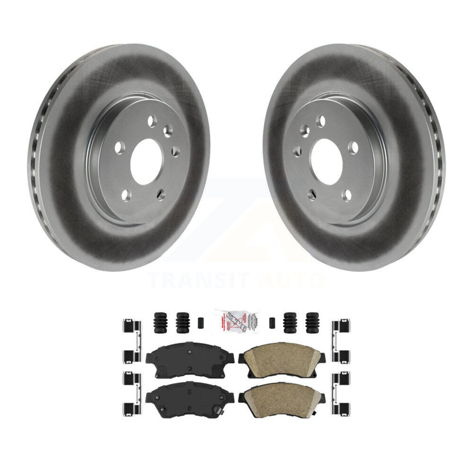 Front Coated Disc Brake Rotors And Ceramic Pads Kit For 2013-2014 Chevrolet Sonic RS KGA-100811