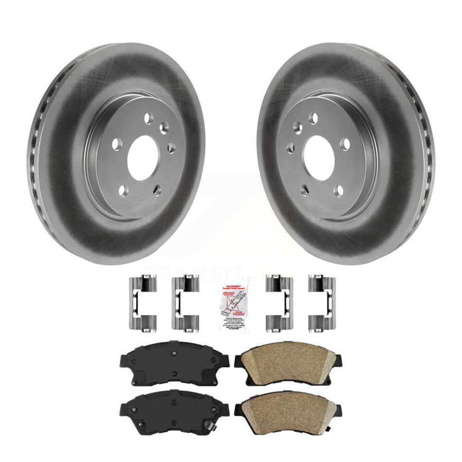 Front Coated Disc Brake Rotors And Ceramic Pads Kit For 2013-2014 Chevrolet Sonic RS KGA-100812