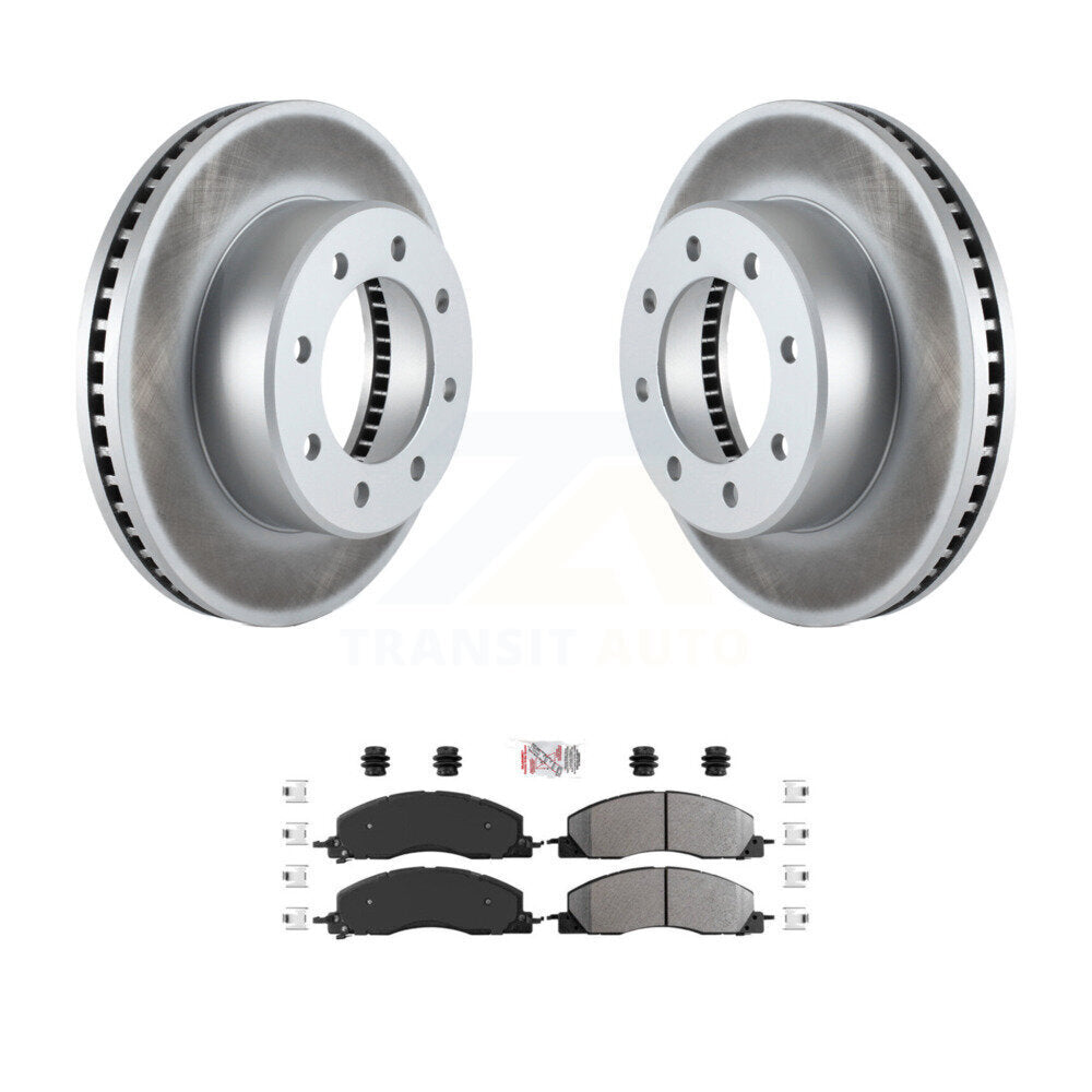 Front Coated Disc Brake Rotors And Semi-Metallic Pads Kit For Ram 3500 2500 1500 Dodge KGA-100822