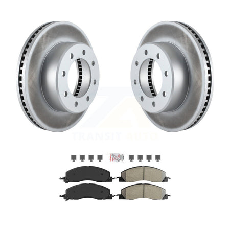 Front Coated Disc Brake Rotors And Semi-Metallic Pads Kit For Ram 3500 2500 1500 Dodge KGA-100823