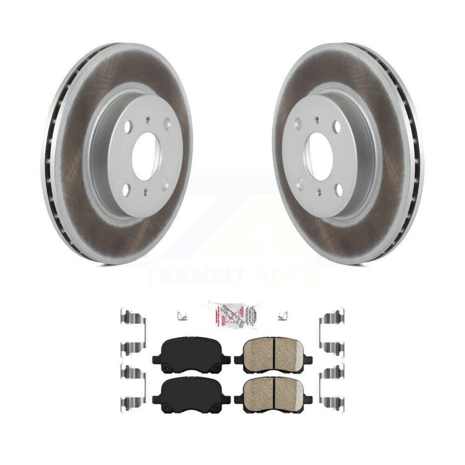 Front Coat Disc Brake Rotors Ceramic Pad Kit For 1998-2002 Toyota Corolla Chevrolet Prizm KGA-100832