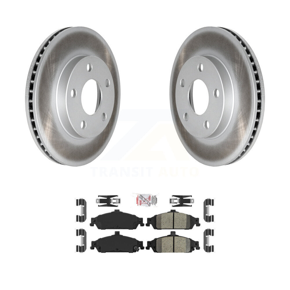 Front Coated Brake Rotor Ceramic Pad Kit For Pontiac Grand Am Chevrolet Malibu Oldsmobile KGA-100842