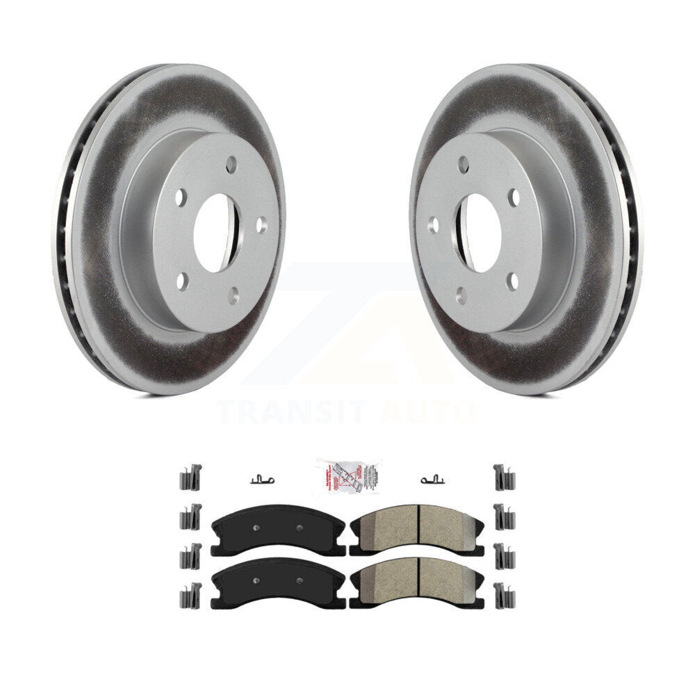 Front Coated Disc Brake Rotors And Semi-Metallic Pads Kit For Jeep Grand Cherokee KGA-100843