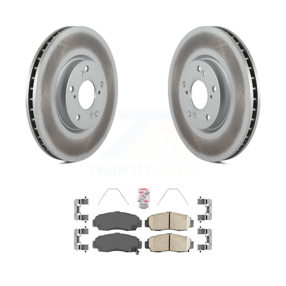 Front Coat Disc Brake Rotor Ceramic Pad Kit For 2004-2005 Acura TL Automatic transmission KGA-100851