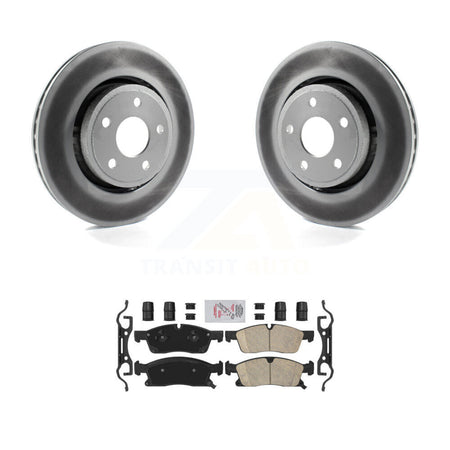 Front Coated Disc Brake Rotors & Ceramic Pad Kit For Jeep Grand Cherokee Dodge Durango WK KGA-100862
