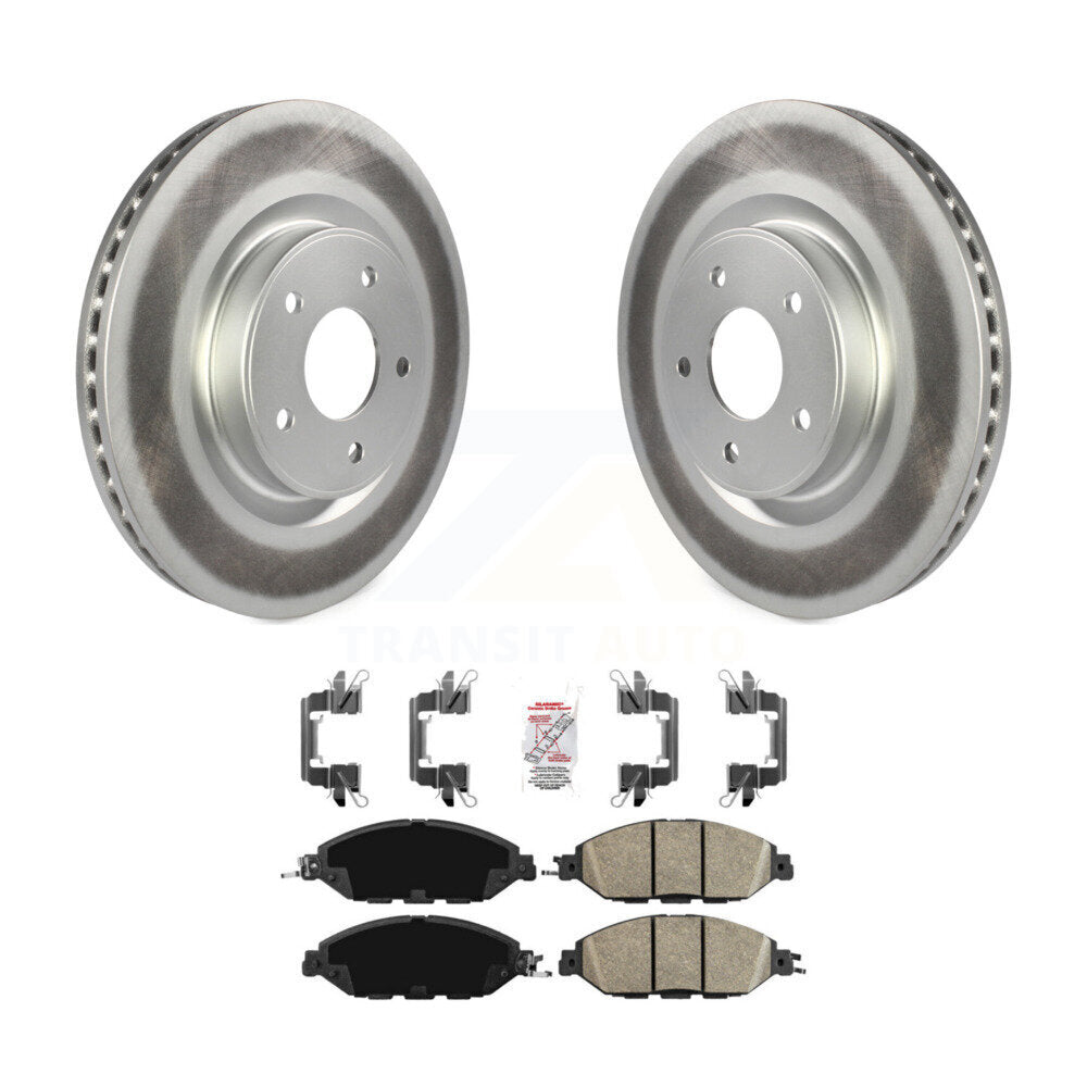 Front Coated Brake Rotors Ceramic Pad Kit For Nissan Murano Pathfinder INFINITI QX60 JX35 KGA-100868