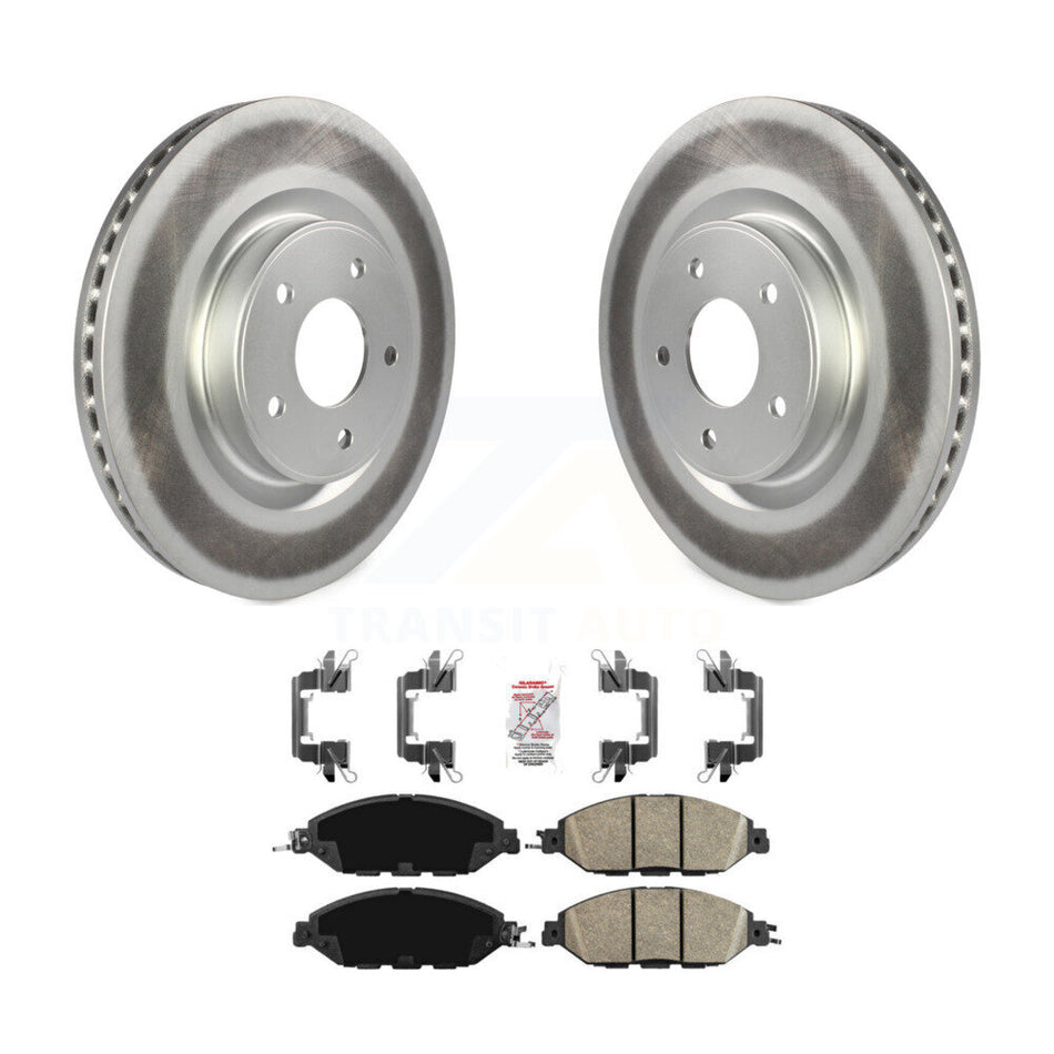 Front Coated Brake Rotors Ceramic Pad Kit For Nissan Murano Pathfinder INFINITI QX60 JX35 KGA-100868