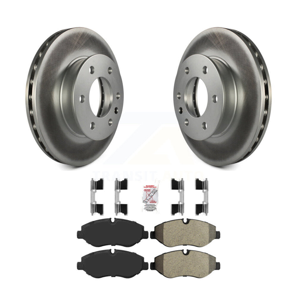 Front Coated Disc Brake Rotor Semi-Metallic Pad Kit For Sprinter 2500 Mercedes-Benz Dodge KGA-100876