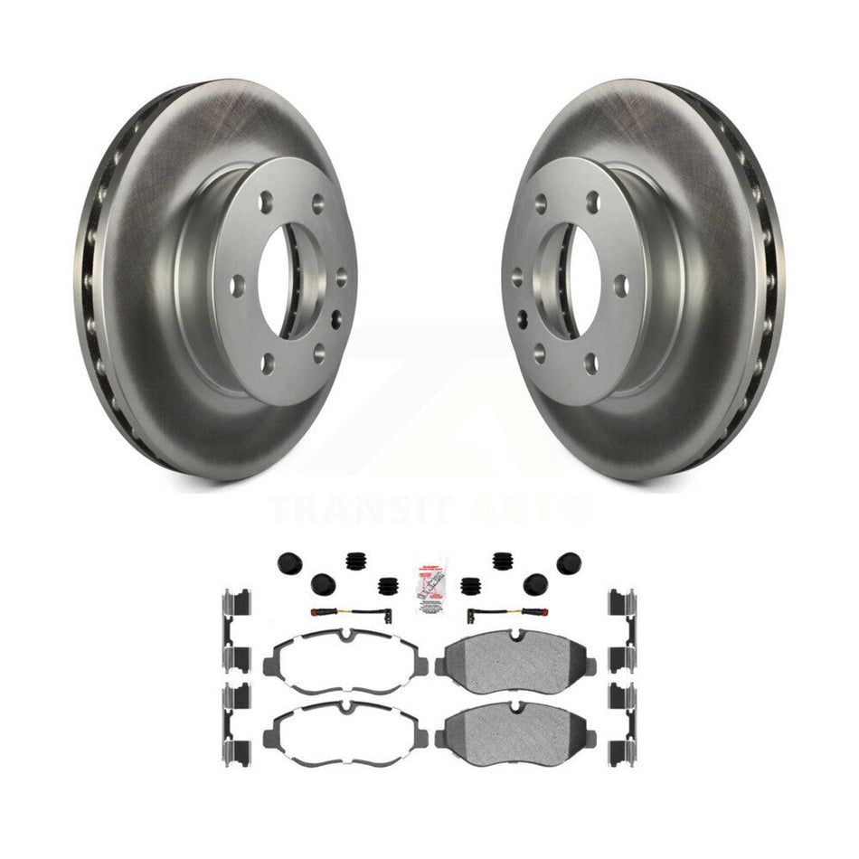 Front Coated Disc Brake Rotor Semi-Metallic Pad Kit For Sprinter 2500 Mercedes-Benz Dodge KGA-100877