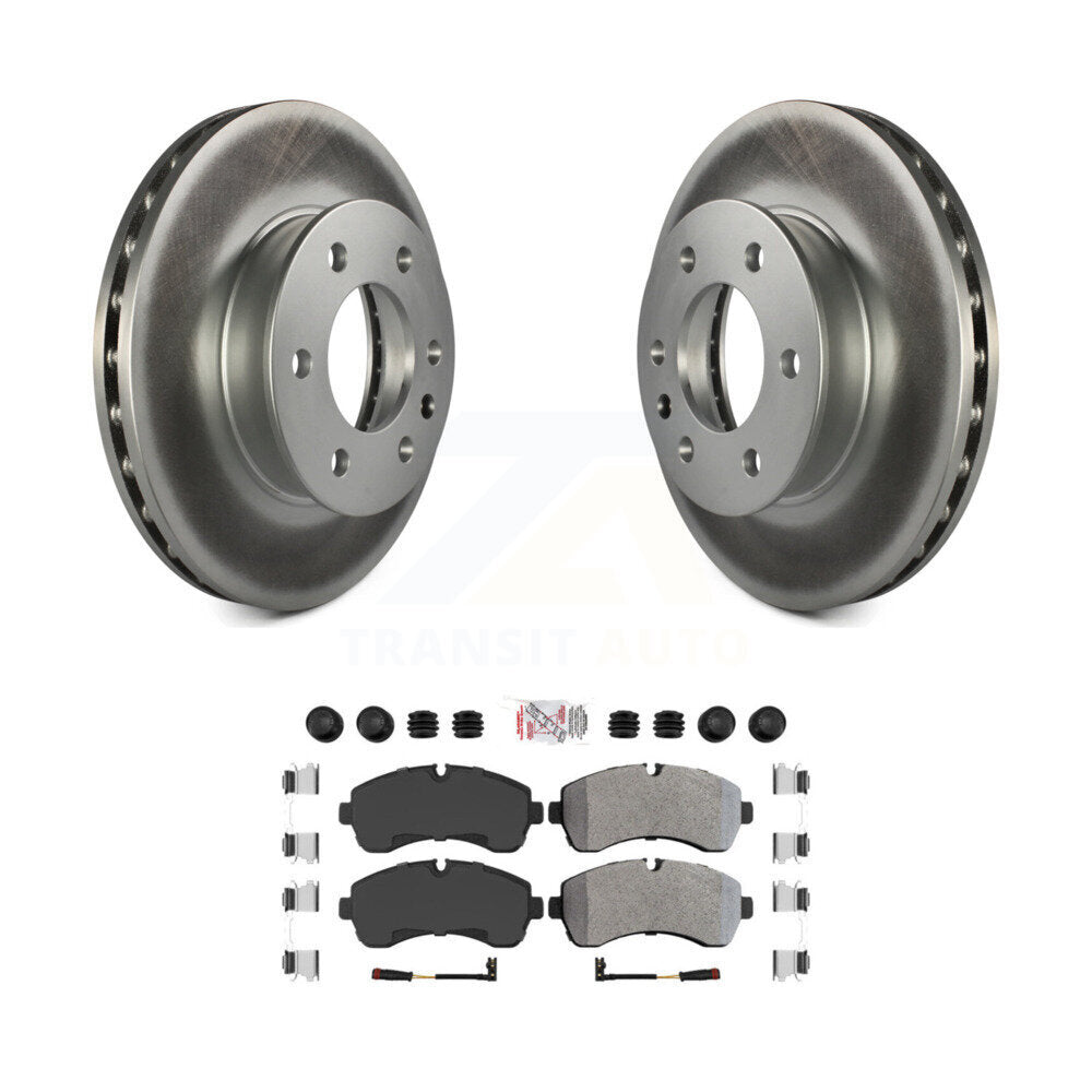 Front Coated Brake Rotor Semi-Metallic Pad Kit For Mercedes-Benz Sprinter 2500 3500 Dodge KGA-100878