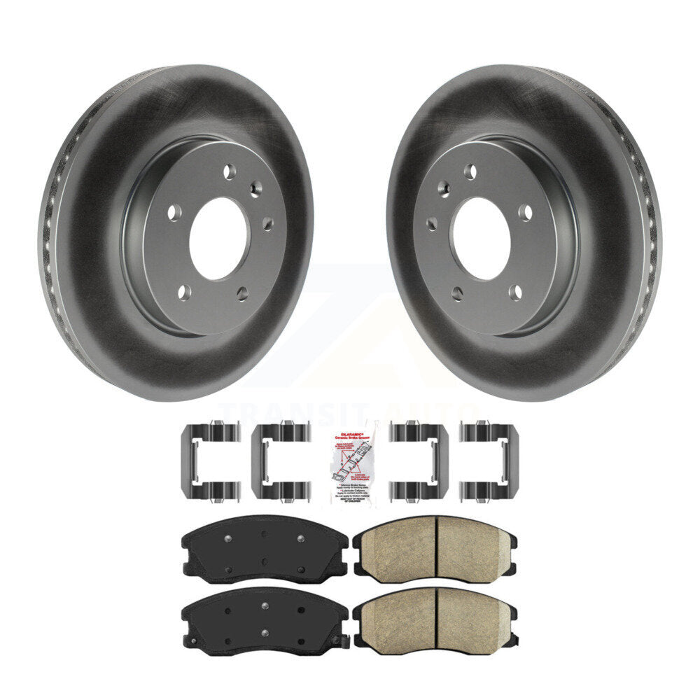 Front Coated Brake Rotor Ceramic Pad Kit For Chevrolet Equinox Pontiac Torrent Saturn Vue KGA-100888