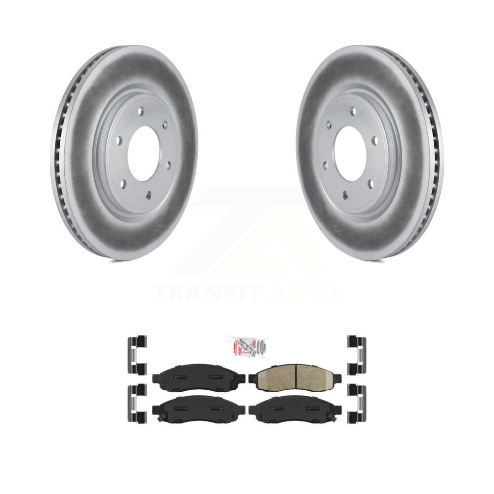 Front Coated Disc Brake Rotors And Ceramic Pads Kit For 2007 Nissan TITAN From 04 07 KGA-100908