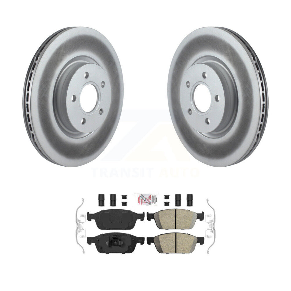 Front Coated Disc Brake Rotor Ceramic Pad Kit For Ford Escape Transit Connect Lincoln MKC KGA-100915