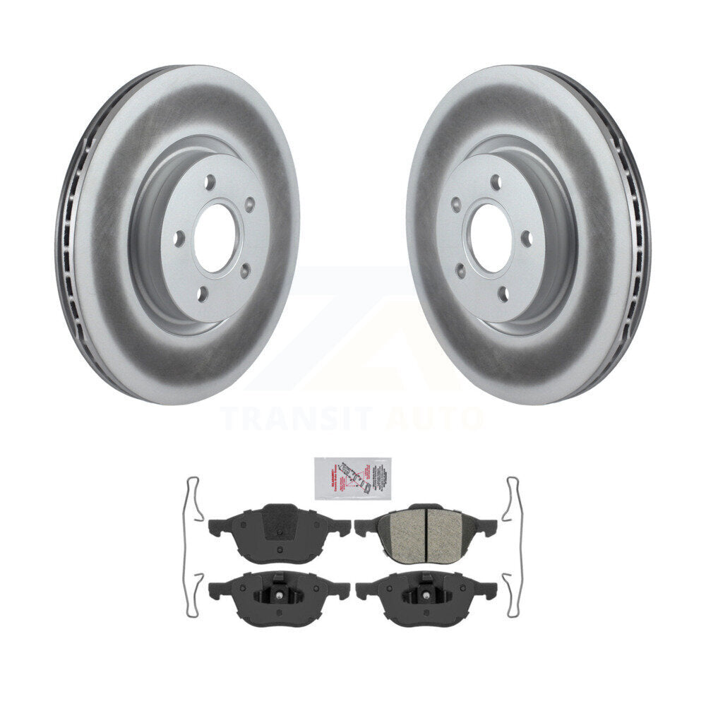 Front Coated Brake Rotor Semi-Metallic Pad Kit For Ford Transit Connect 104.8" wheel base KGA-100916