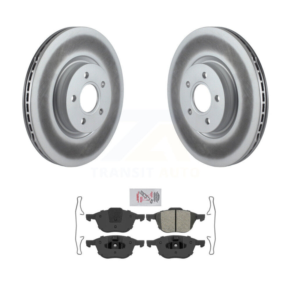 Front Coated Brake Rotor Semi-Metallic Pad Kit For Ford Transit Connect 104.8" wheel base KGA-100916