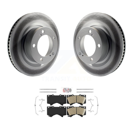 Front Coat Brake Rotor Ceramic Pad Kit For Toyota Tundra Sequoia Lexus LX570 Land Cruiser KGA-100923