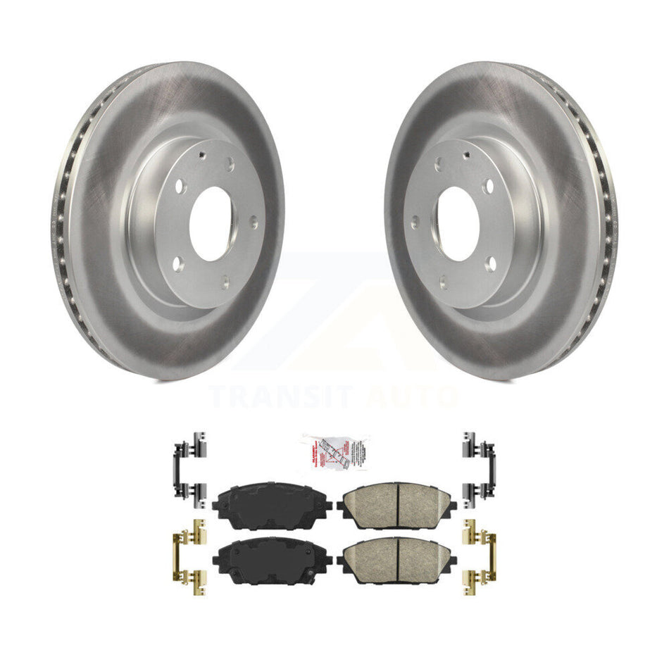 Front Coated Disc Brake Rotors And Ceramic Pads Kit For Mazda 3 CX-3 Sport KGA-100926