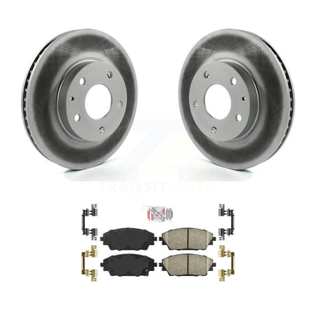 Front Coated Disc Brake Rotors And Ceramic Pads Kit For Mazda 3 CX-3 Sport KGA-100927