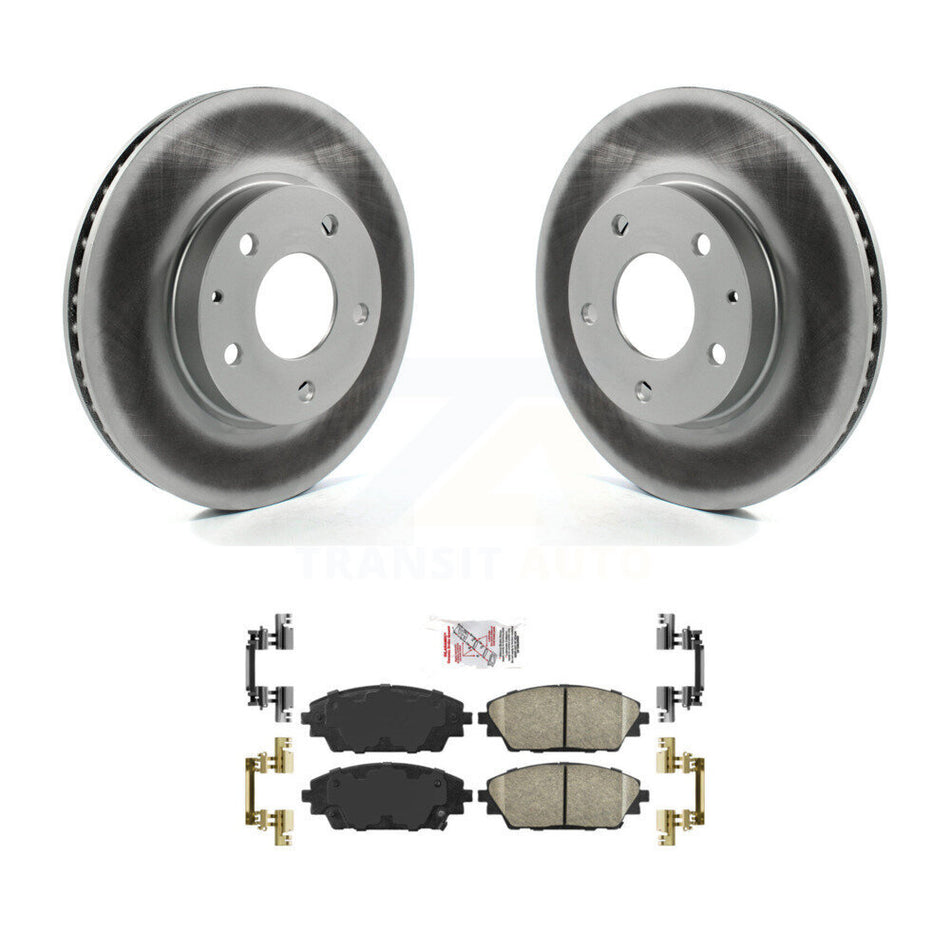 Front Coated Disc Brake Rotors And Ceramic Pads Kit For Mazda 3 CX-3 Sport KGA-100927