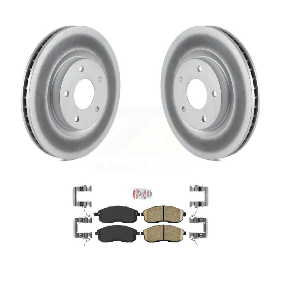 Front Coated Disc Brake Rotors And Ceramic Pads Kit For 2007-2012 Nissan Sentra SE-R KGA-100930