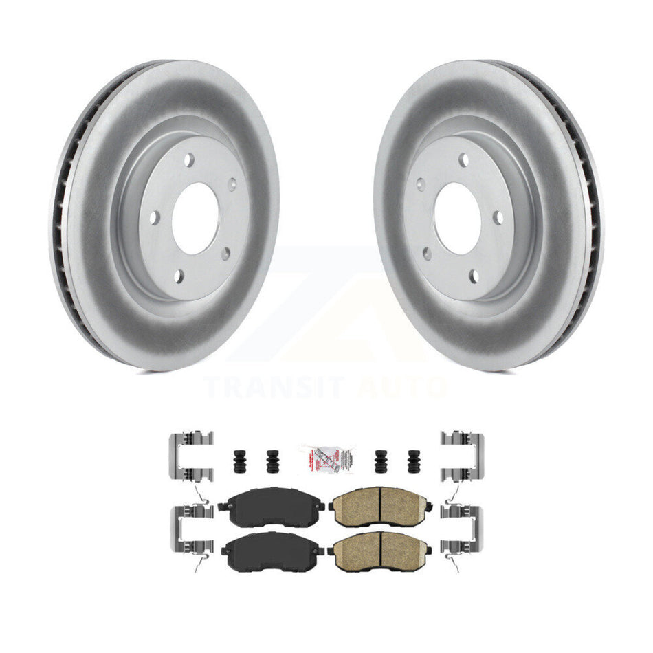 Front Coated Disc Brake Rotors And Ceramic Pads Kit For 2007-2012 Nissan Sentra SE-R KGA-100931