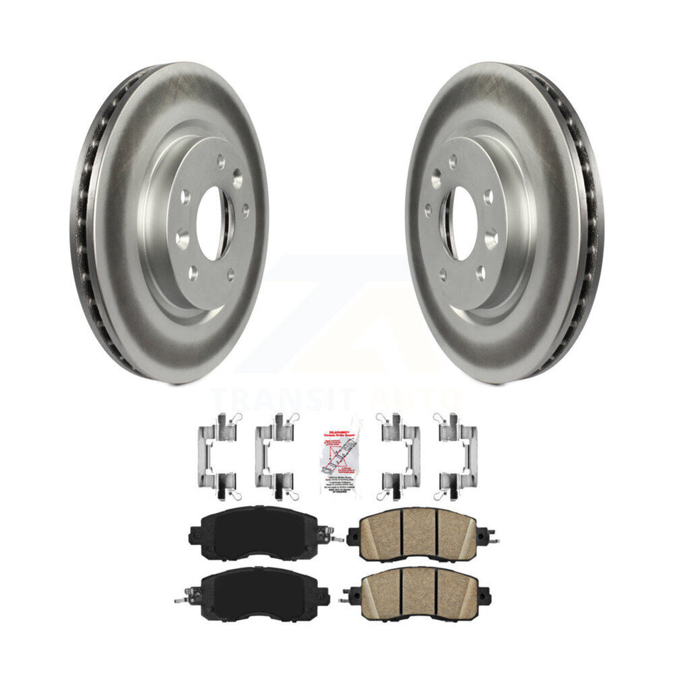Front Coated Disc Brake Rotors And Ceramic Pads Kit For Nissan LEAF KGA-100943