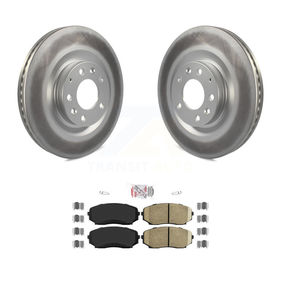 Front Coated Disc Brake Rotors And Ceramic Pads Kit For 2007-2015 Mazda CX-9 KGA-100952
