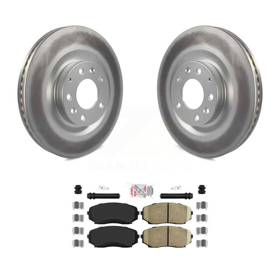 Front Coated Disc Brake Rotors And Ceramic Pads Kit For 2007-2015 Mazda CX-9 KGA-100953
