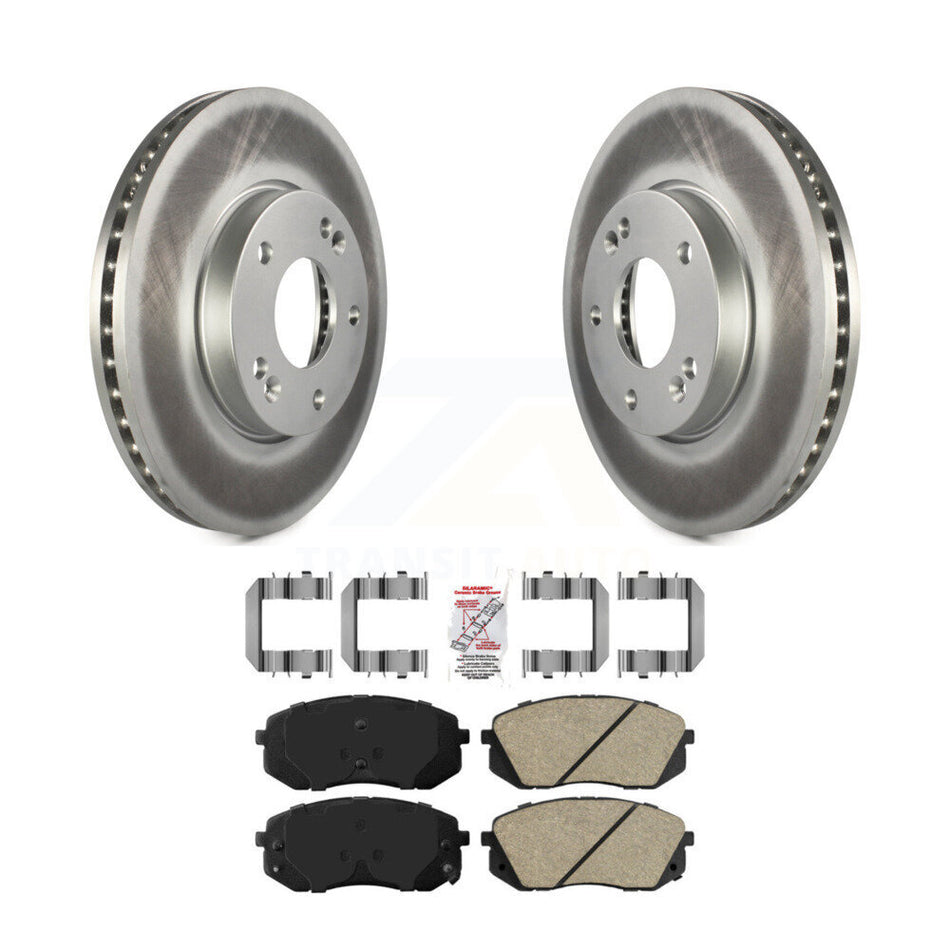Front Coated Disc Brake Rotors And Ceramic Pads Kit For 2007-2009 Kia Rondo KGA-100958