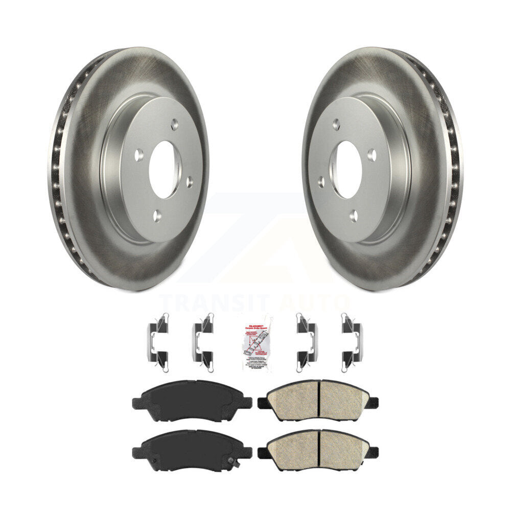 Front Coated Disc Brake Rotors And Ceramic Pads Kit For Nissan Micra Versa Note KGA-100960