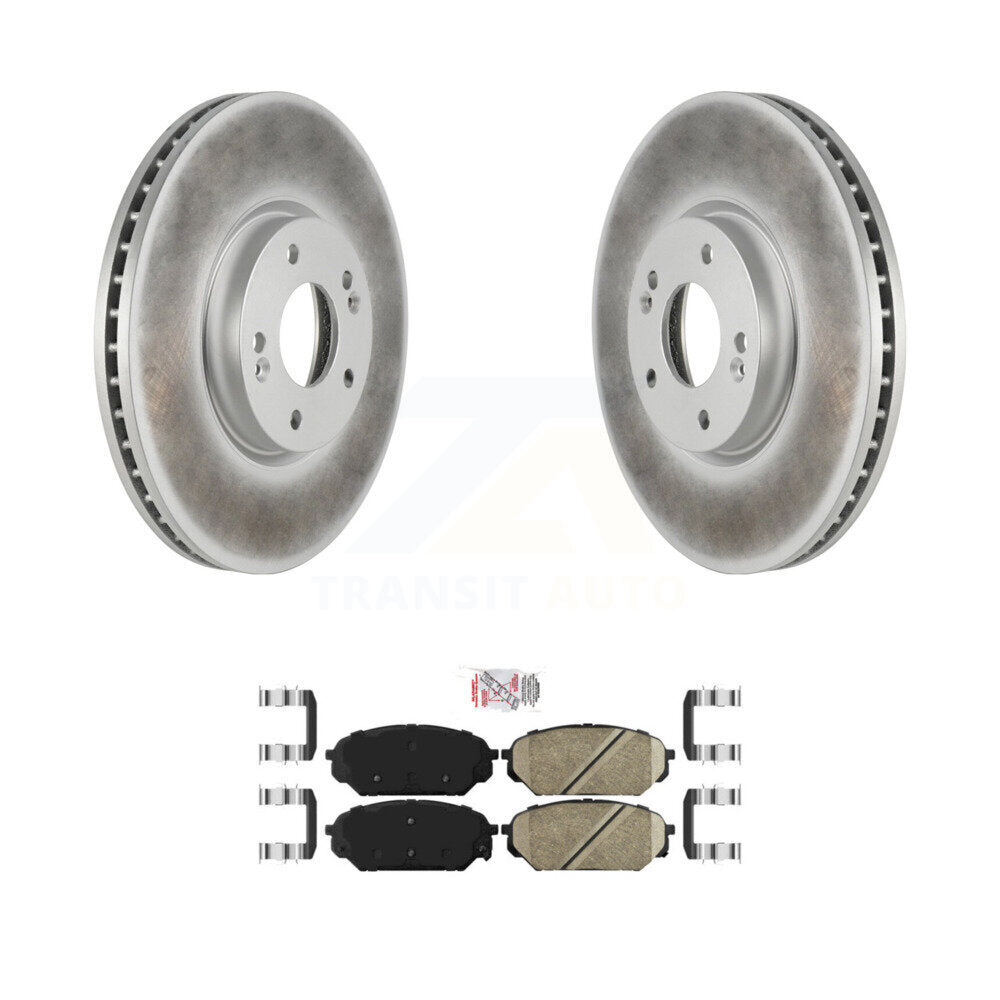 Front Coated Disc Brake Rotors And Ceramic Pads Kit For 2007-2012 Hyundai Veracruz KGA-100985