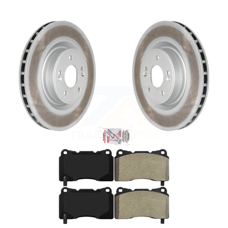 Front Coated Disc Brake Rotors And Semi-Metallic Pads Kit For Hyundai Genesis Coupe KGA-101011