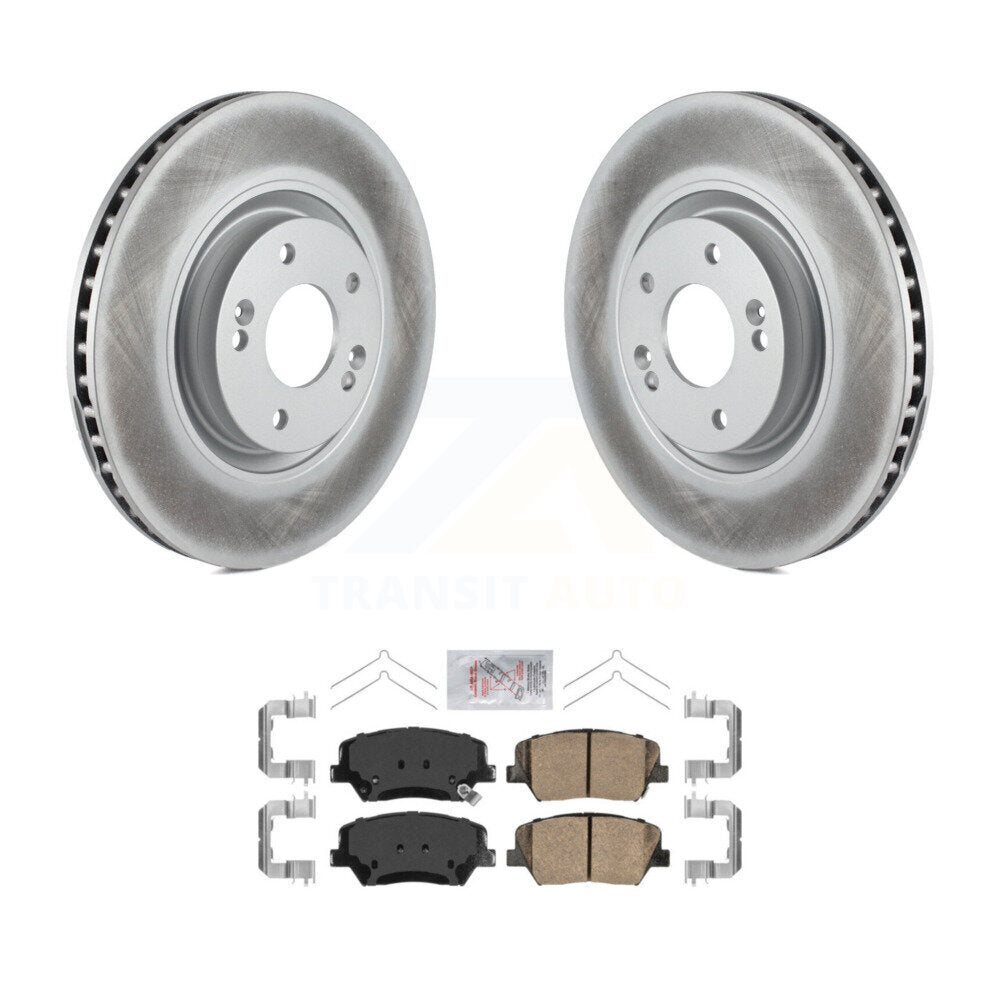 Front Coated Disc Brake Rotors And Ceramic Pads Kit For 2019-2022 Hyundai Nexo KGA-101025