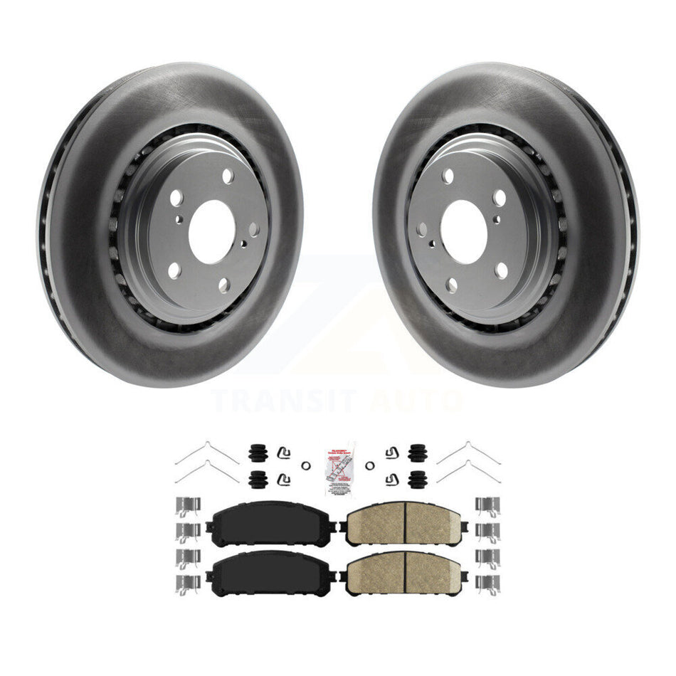Front Coated Brake Rotor & Ceramic Pad Kit For Toyota Highlander Sienna Lexus RX350 NX300 KGA-101035