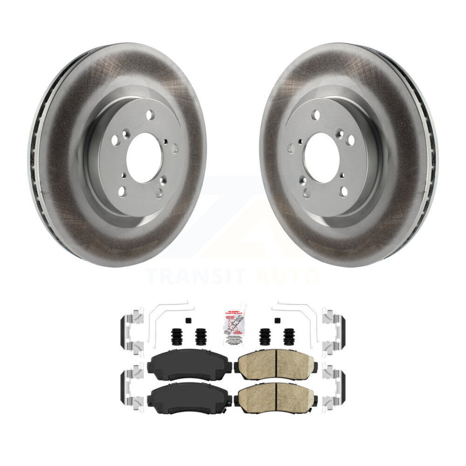 Front Coated Disc Brake Rotors And Ceramic Pads Kit For 2011-2014 Honda Odyssey KGA-101040